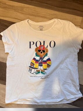Polo by Ralph Lauren White Polo Bear Graphic Tee
